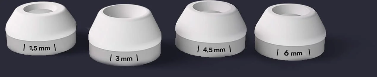 Punteras de profundidad HIFU facial Sonofocus 1,5 a 4,5 mm
